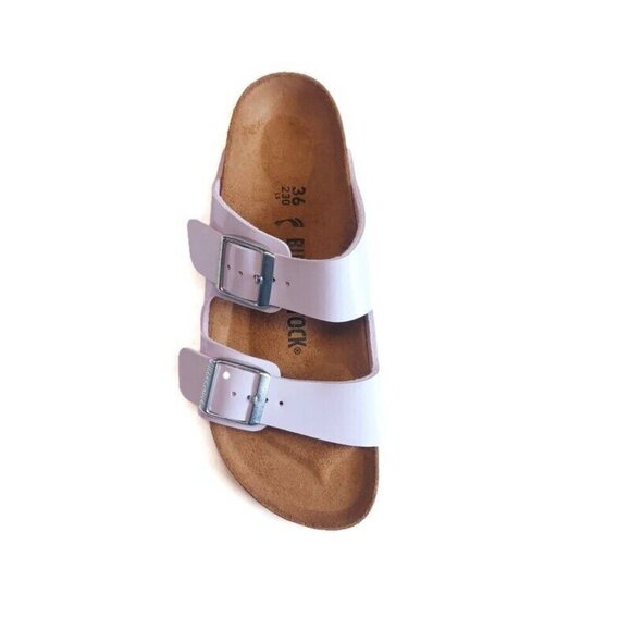 Birkenstock Arizona Birko-Flor Sandals Womens Size 5 - 5.5 NARROW Fit Purple Fog - Picture 3 of 9